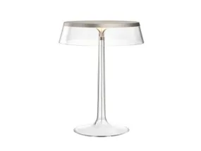 Bon Jour T Lampada da Tavolo Opaco Cromato/Trasparente - Flos | Acquista online