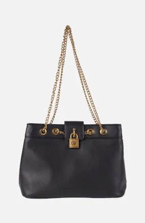 Borsa tracolla catena con lucchetto