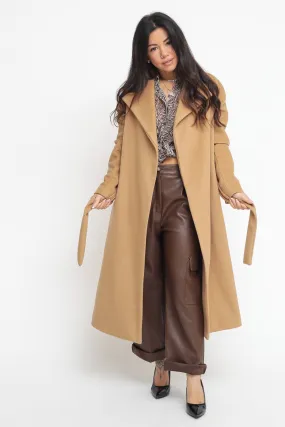 Cappotto Cintura - Cammello