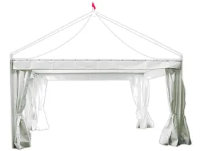 Gazebo con Struttura in Alluminio Angolaria Acciaio Telo PVC Antifiamma Teli Laterali 500x500cm PAGODA