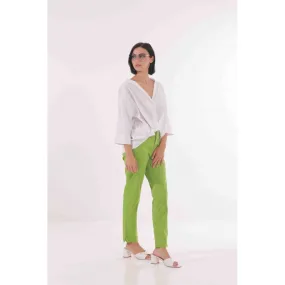JEANS SIGARETTA COLORATO VERDE MENTA